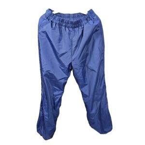 Columbia Women's Large Navy Nylon Wind/Rain Pants Packable Vintage 90s